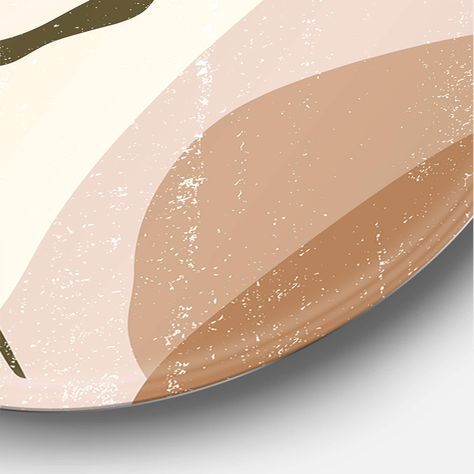 Designart - Botanical Minimalist Leaf In Earth Tones I